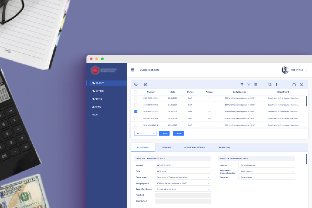 Financial Management System Restyling